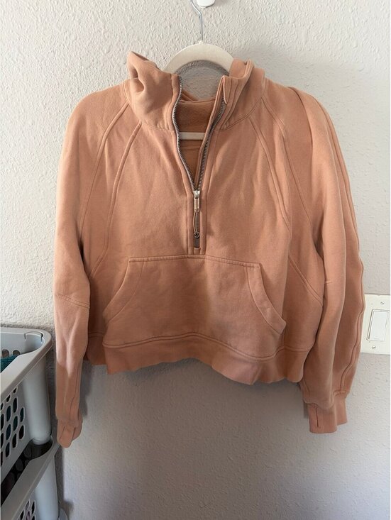 lululemon athletica Other - Lululemon Scuba Oversized Half-Zip Hoodie Pink Clay size M/L. $118 retail. EUC.